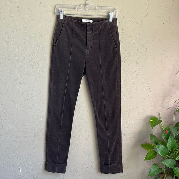 Dorothee Schumacher Brown Corduroy Pants rolled‎ hem size 1 - Picture 1 of 6